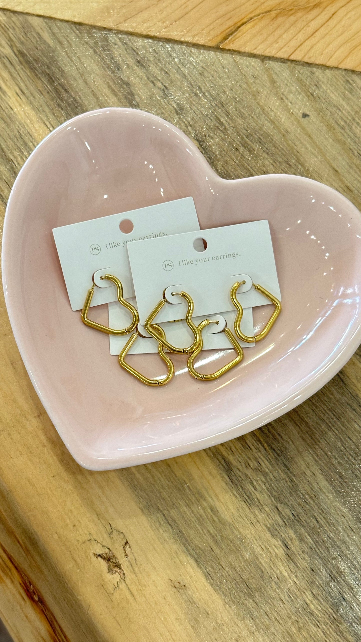 Hoop Heart Earrings