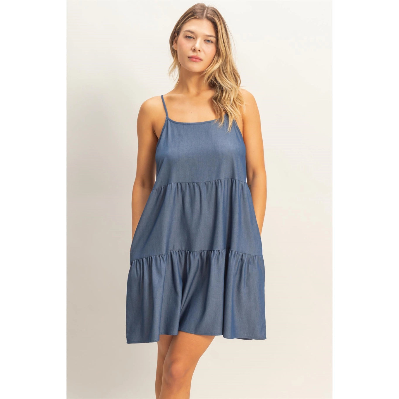 Bennie Denim Tiered Dress