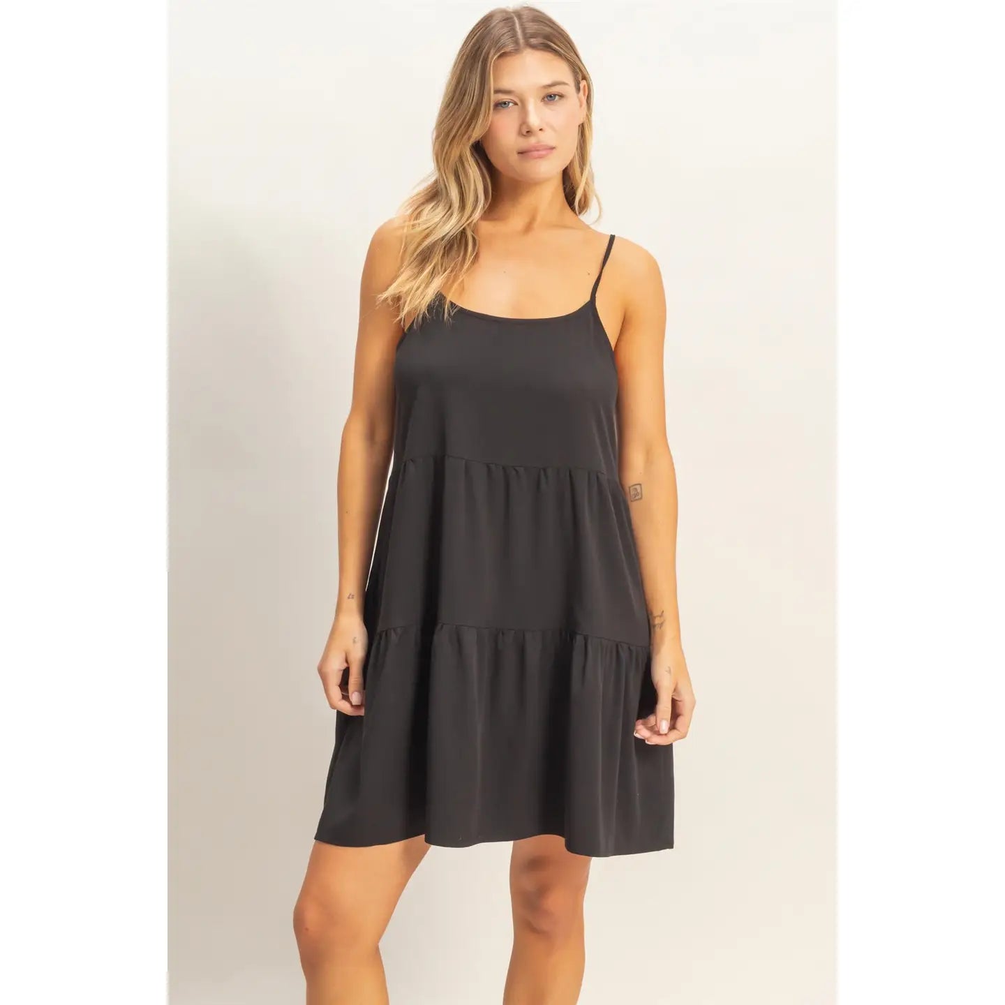Benny Black Tiered Dress