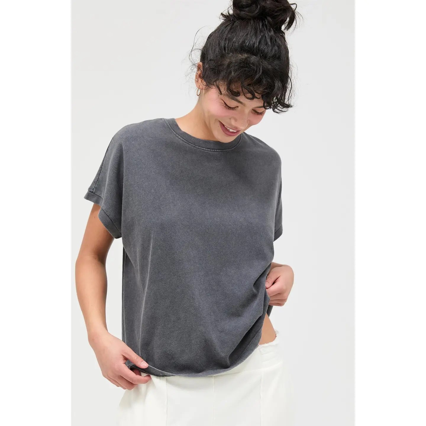 Lea Cap Sleeve Charcoal
