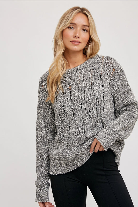 Margot Distressed Knit Sweater