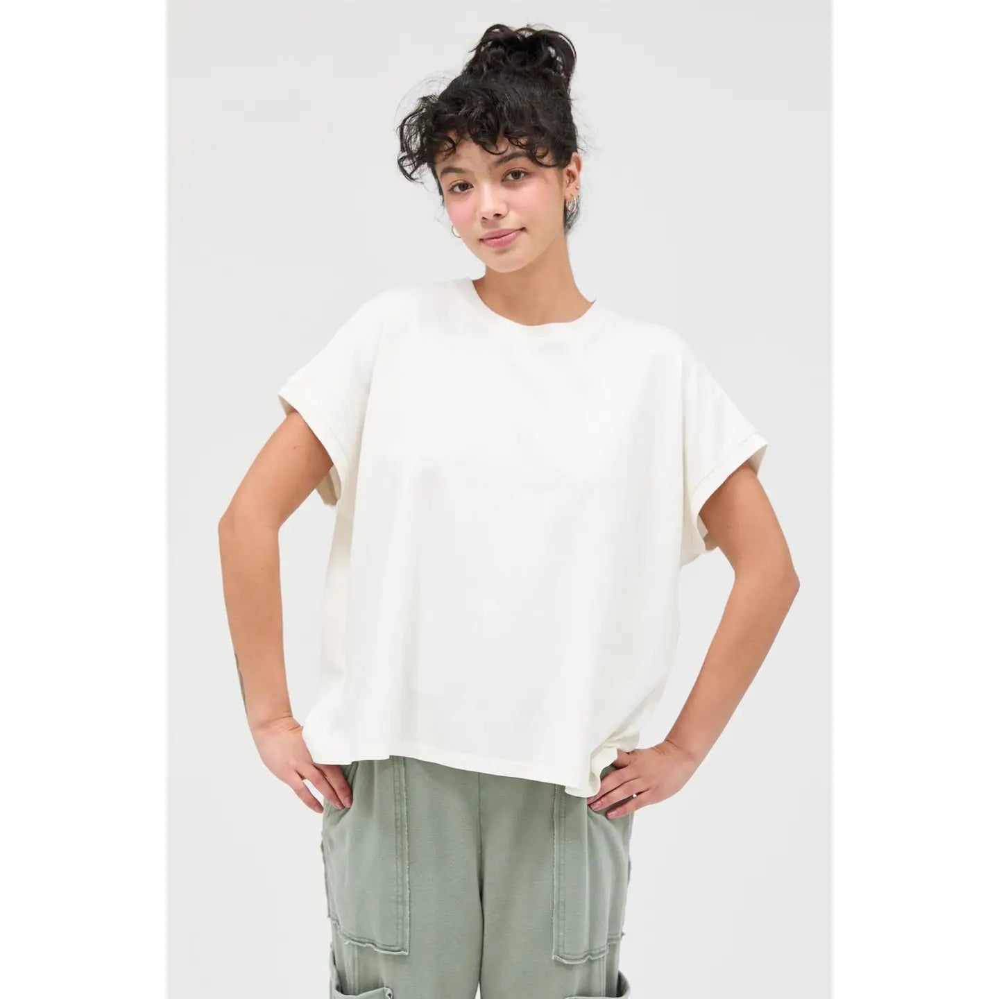Lea Cap Sleeve Off White