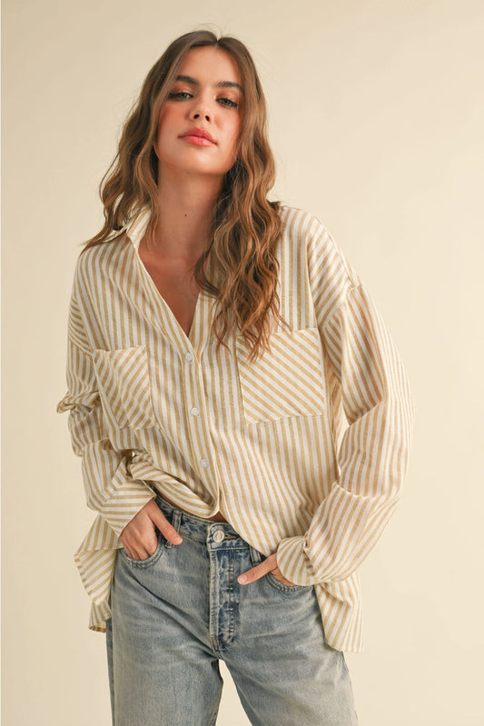 Faye Striped Button Down